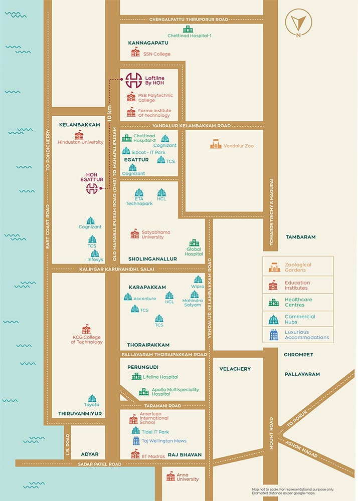 Hiranandani Thaiyur Map, Chennai